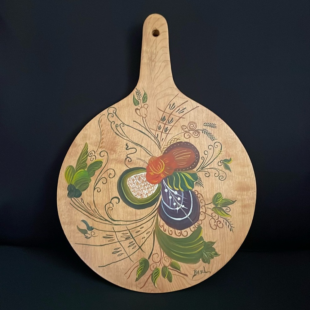 Rosmaling Oil Painted Paddle
